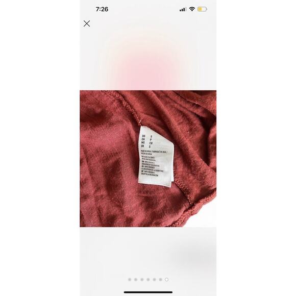 American Eagle Red Women’s Tank Boho Lace Eyelet Top Size S - Picture 7 of 7